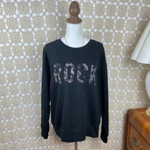 Zadig & Voltaire Black Sweater with Camo Rock / Medium